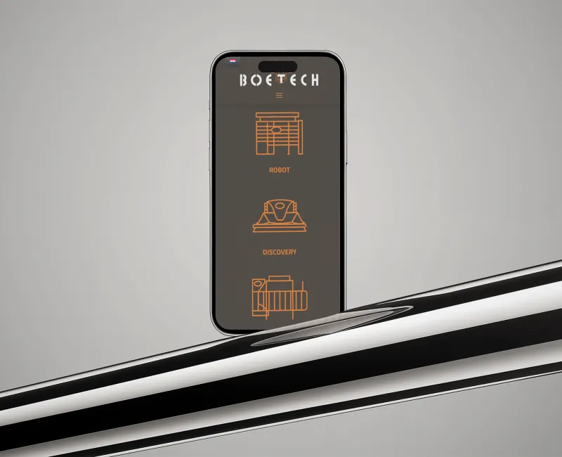 Detail of the website for Boetech, 2