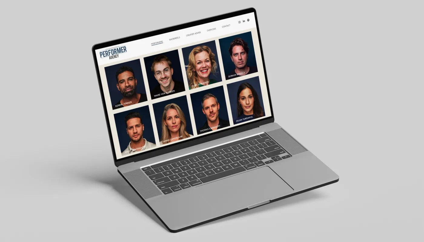 Bespoke website for Performer Agency