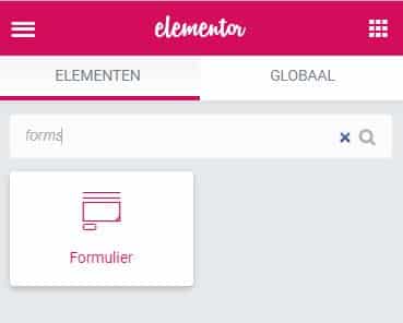 Add form with Elementor