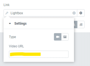 Video popup Elementor enter URL